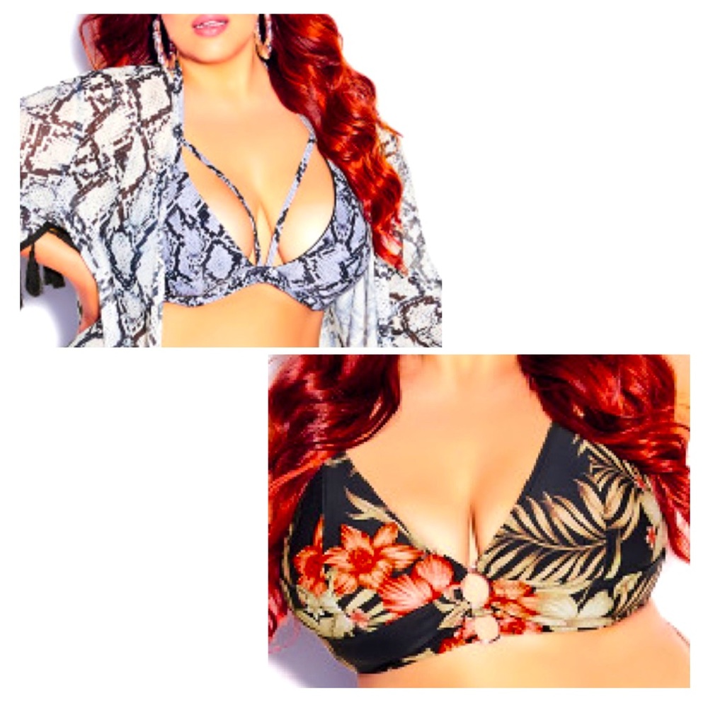 2 NWT City Chic Bikini Tops